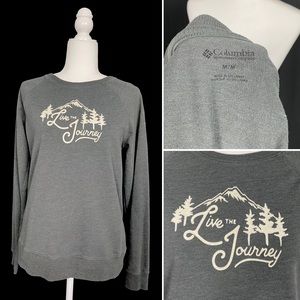 Columbia Gray Long Sleeve Live the Journey Sweatshirt Size Medium